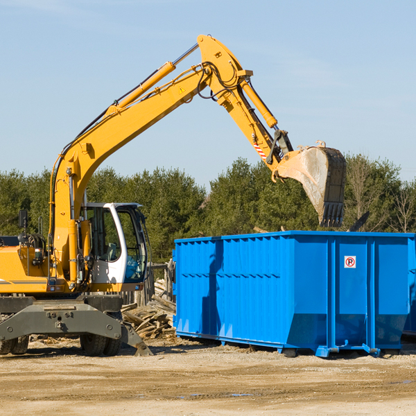 what size residential dumpster rentals are available in Pleasant Hill California